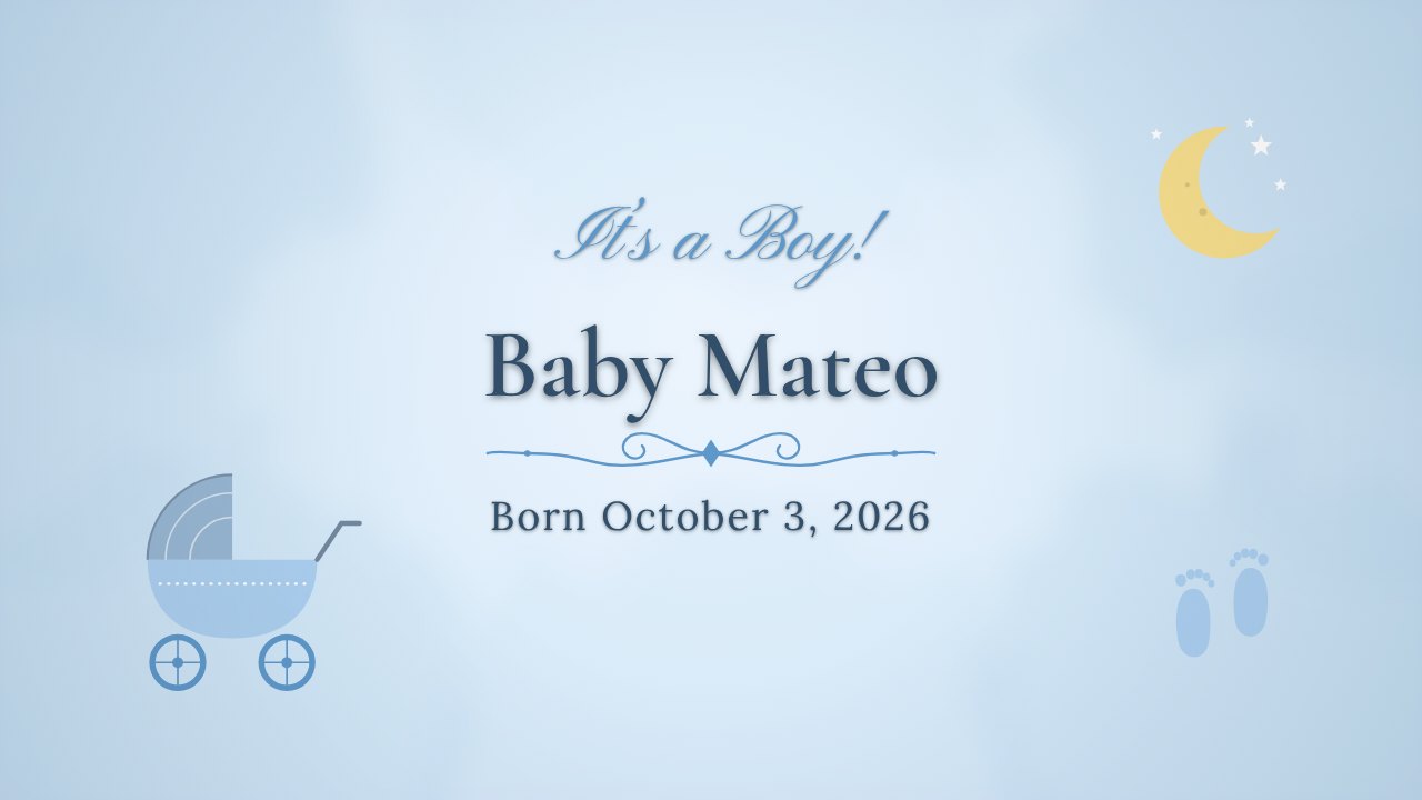 Baby Boy · Announcement title slide