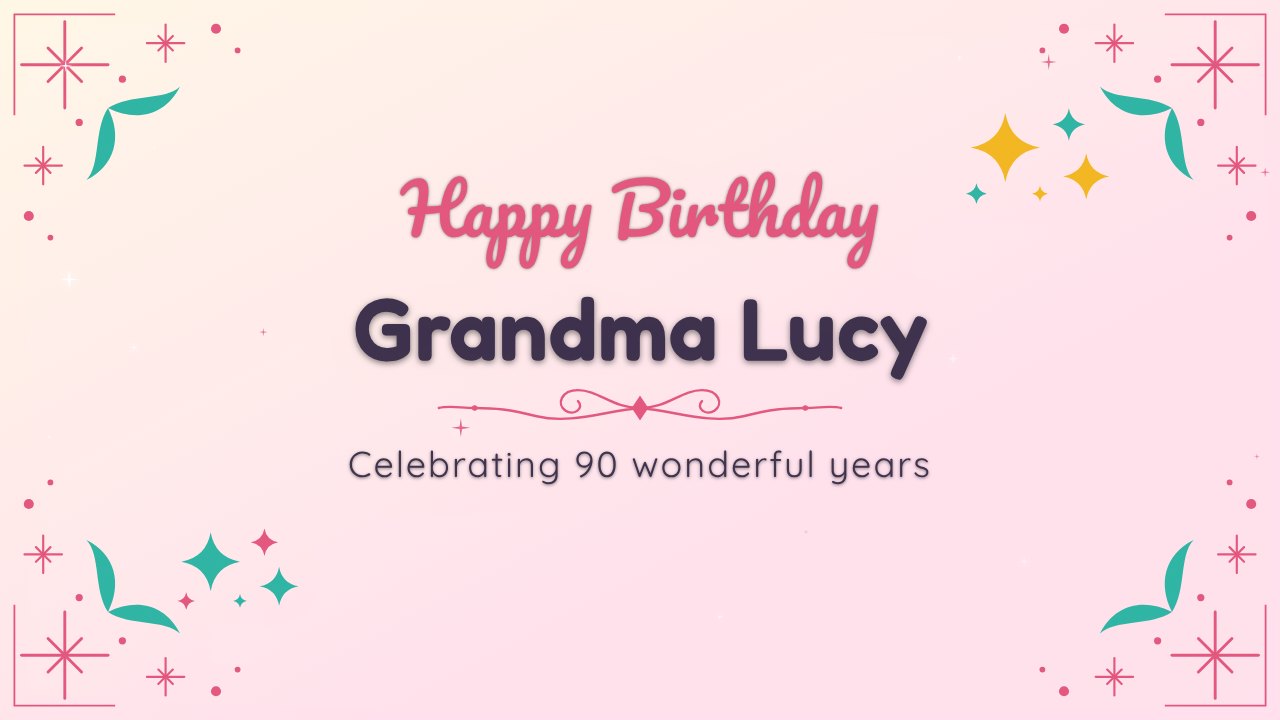 Birthday Confetti title slide