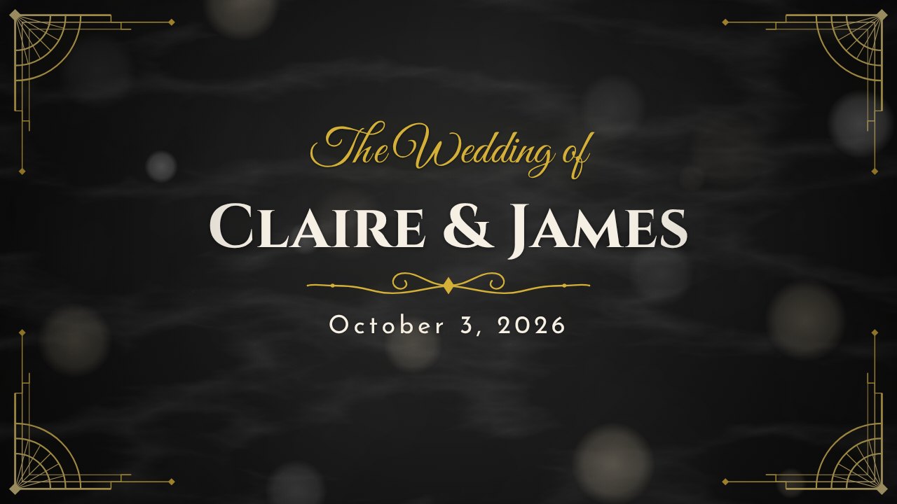 Black Tie Wedding title slide