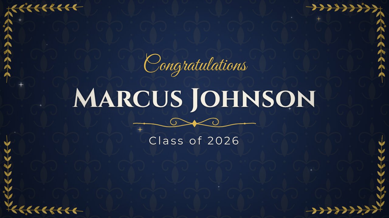 Graduation Gold title slide