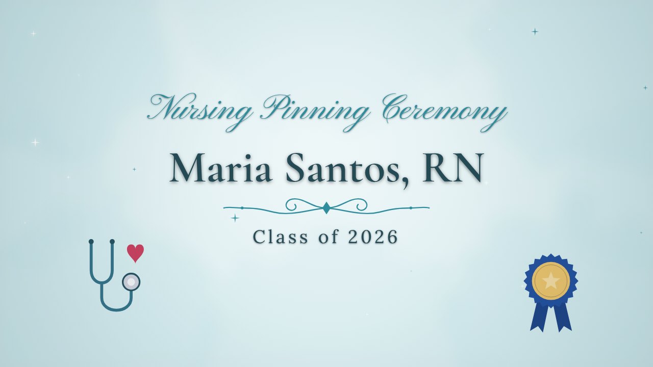 Nursing Pinning · Class of 2026 title slide