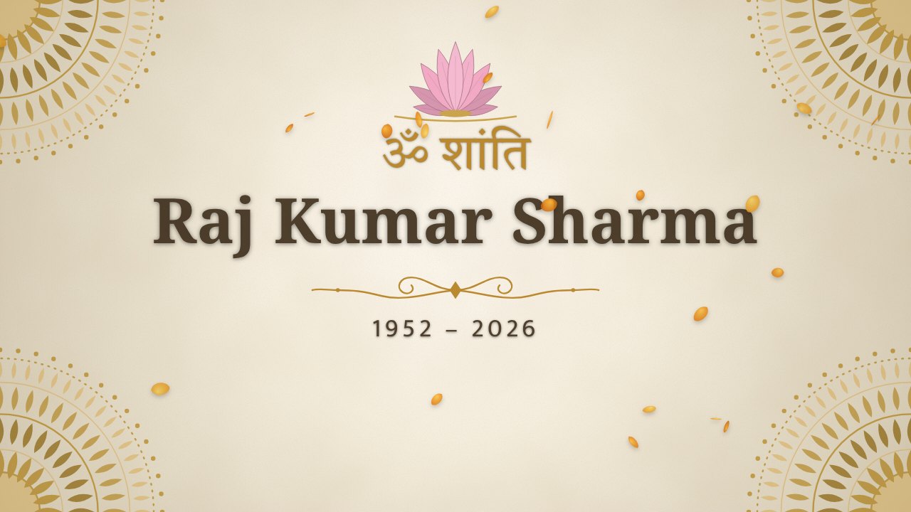 Om Shanti memorial title slide