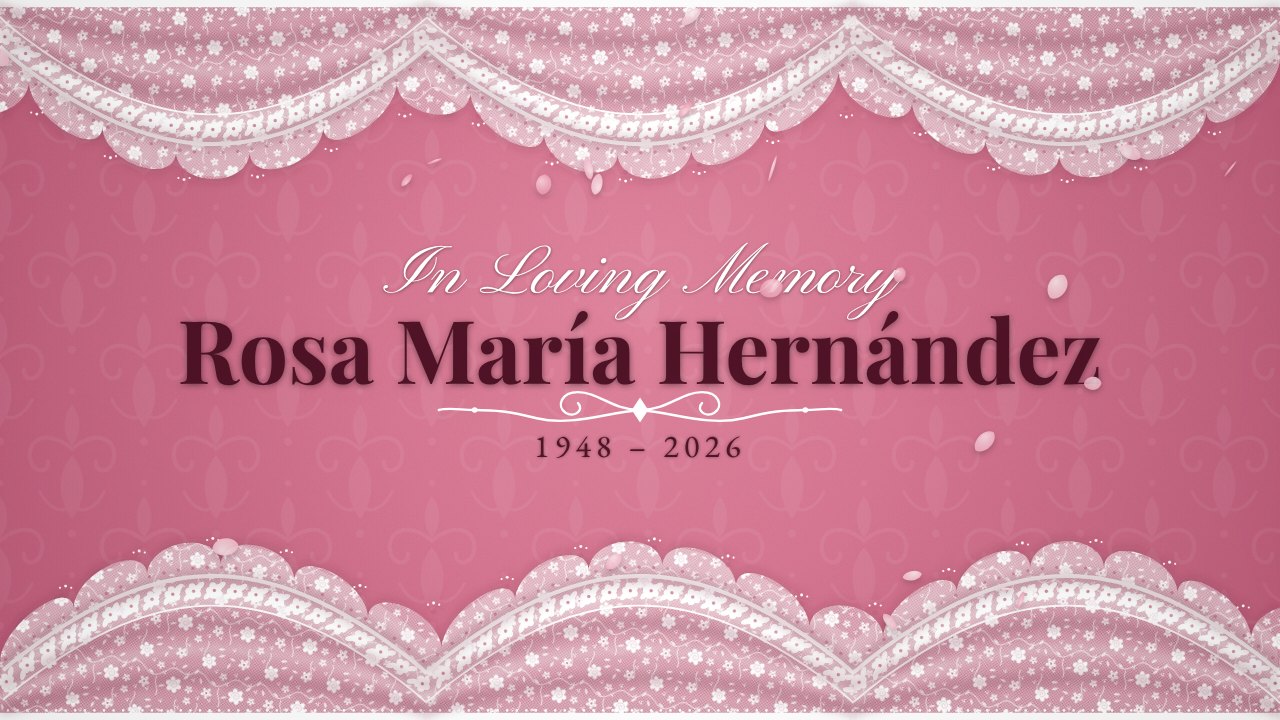 Rose Lace memorial title slide