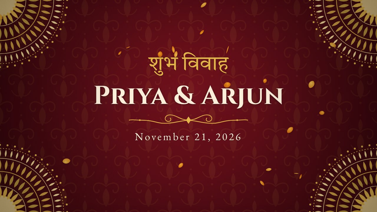Royal Shaadi wedding title slide